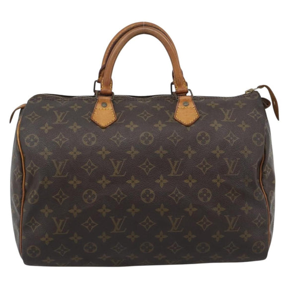 LOUIS VUITTON Monogram Speedy 35 Hand Bag M41524 LV Auth 190354