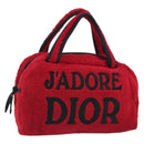 Christian Dior Hand Bag Pile Red Auth 190355A-1