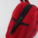 Christian Dior Hand Bag Pile Red Auth 190355A-14