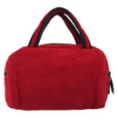 Christian Dior Hand Bag Pile Red Auth 190355A-3