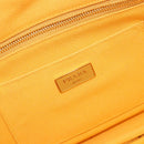 PRADA Canapa M Hand Bag Canvas Yellow Gold Auth 190356A-18