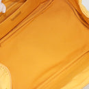 PRADA Canapa M Hand Bag Canvas Yellow Gold Auth 190356A-10