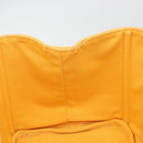 PRADA Canapa M Hand Bag Canvas Yellow Gold Auth 190356A-19