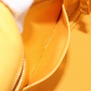 PRADA Canapa M Hand Bag Canvas Yellow Gold Auth 190356A-23