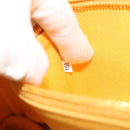 PRADA Canapa M Hand Bag Canvas Yellow Gold Auth 190356A-11