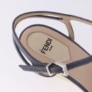 FENDI Ankle Strap Sandals Leather Multicolor Gold Auth 190357M-13