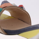 FENDI Ankle Strap Sandals Leather Multicolor Gold Auth 190357M-16