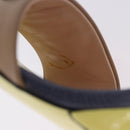 FENDI Ankle Strap Sandals Leather Multicolor Gold Auth 190357M-18