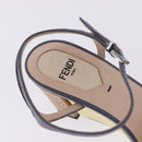 FENDI Ankle Strap Sandals Leather Multicolor Gold Auth 190357M-31