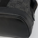 GUCCI GG Canvas Hand Bag Black Gold 92734 Auth 190358A-10