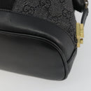 GUCCI GG Canvas Hand Bag Black Gold 92734 Auth 190358A-12