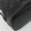 GUCCI GG Canvas Hand Bag Black Gold 92734 Auth 190358A-13