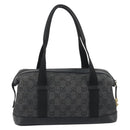 GUCCI GG Canvas Hand Bag Black Gold 92734 Auth 190358A-3
