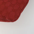 GUCCI GG Canvas Shoulder Bag Red Silver 113013 Auth 190359-14