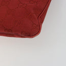 GUCCI GG Canvas Shoulder Bag Red Silver 113013 Auth 190359-16