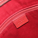 GUCCI GG Canvas Shoulder Bag Red Silver 113013 Auth 190359-18
