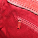 GUCCI GG Canvas Shoulder Bag Red Silver 113013 Auth 190359-21