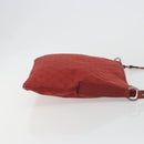 GUCCI GG Canvas Shoulder Bag Red Silver 113013 Auth 190359-3