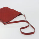 GUCCI GG Canvas Shoulder Bag Red Silver 113013 Auth 190359-7