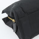 PRADA Chain Shoulder Bag Nylon Black Gold Auth 190360A-15