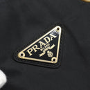 PRADA Chain Shoulder Bag Nylon Black Gold Auth 190360A-17