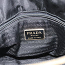 PRADA Chain Shoulder Bag Nylon Black Gold Auth 190360A-19
