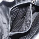 PRADA Chain Shoulder Bag Nylon Black Gold Auth 190360A-23