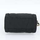 PRADA Chain Shoulder Bag Nylon Black Gold Auth 190360A-5