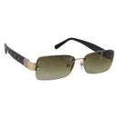 CHANEL COCO Mark Sunglasses plastic Brown CC Auth 190363-1