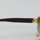 CHANEL COCO Mark Sunglasses plastic Brown CC Auth 190363-13