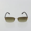 CHANEL COCO Mark Sunglasses plastic Brown CC Auth 190363-2