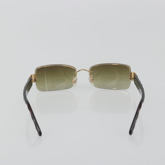 CHANEL COCO Mark Sunglasses plastic Brown CC Auth 190363