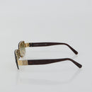 CHANEL COCO Mark Sunglasses plastic Brown CC Auth 190363-4