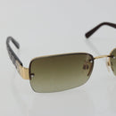 CHANEL COCO Mark Sunglasses plastic Brown CC Auth 190363-6