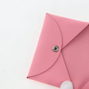 HERMES Calvi Card Case Leather Pink Auth 190365M-18