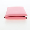 HERMES Calvi Card Case Leather Pink Auth 190365M-3