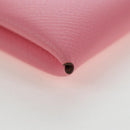 HERMES Calvi Card Case Leather Pink Auth 190365M-7
