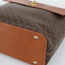 CELINE Macadam Canvas Shoulder Bag PVC Leather Brown Gold Auth 190382A-10