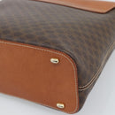 CELINE Macadam Canvas Shoulder Bag PVC Leather Brown Gold Auth 190382A-12
