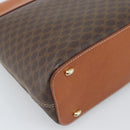 CELINE Macadam Canvas Shoulder Bag PVC Leather Brown Gold Auth 190382A-13