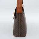 CELINE Macadam Canvas Shoulder Bag PVC Leather Brown Gold Auth 190382A-5
