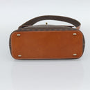 CELINE Macadam Canvas Shoulder Bag PVC Leather Brown Gold Auth 190382A-9