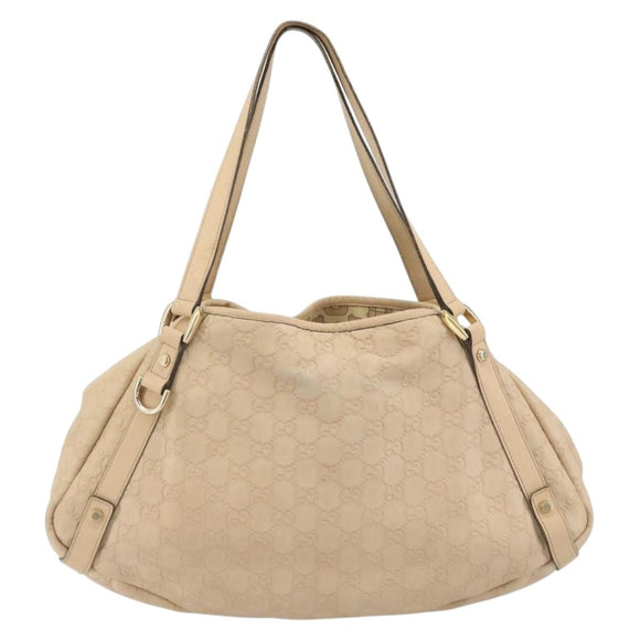GUCCI GG Canvas Guccissima Abbey Tote Bag Beige Gold 130736 Auth 190383