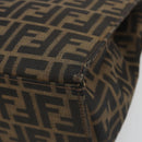 FENDI Zucca Canvas Mamma Baguette Tote Bag Brown Black Auth 190385-15