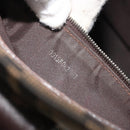 FENDI Zucca Canvas Mamma Baguette Tote Bag Brown Black Auth 190385-12