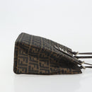 FENDI Zucca Canvas Mamma Baguette Tote Bag Brown Black Auth 190385-3