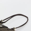 FENDI Zucca Canvas Mamma Baguette Tote Bag Brown Black Auth 190385-14