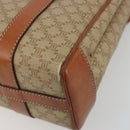 CELINE Macadam Canvas Hand Bag PVC Beige Gold Auth 190386-9