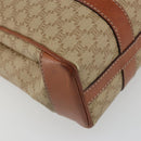 CELINE Macadam Canvas Hand Bag PVC Beige Gold Auth 190386-14