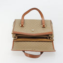 CELINE Macadam Canvas Hand Bag PVC Beige Gold Auth 190386-18